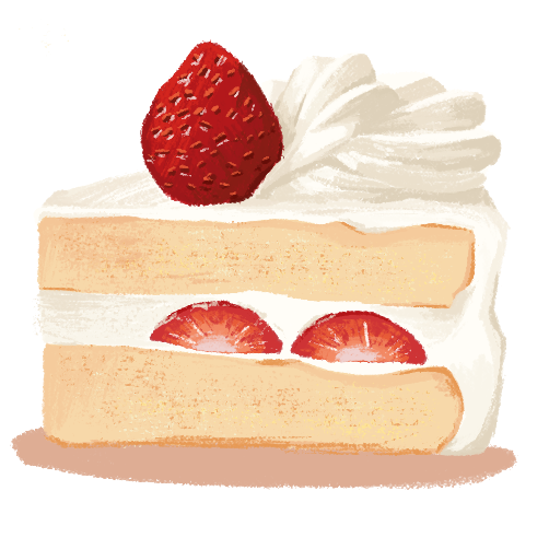 slice of strawberry cake